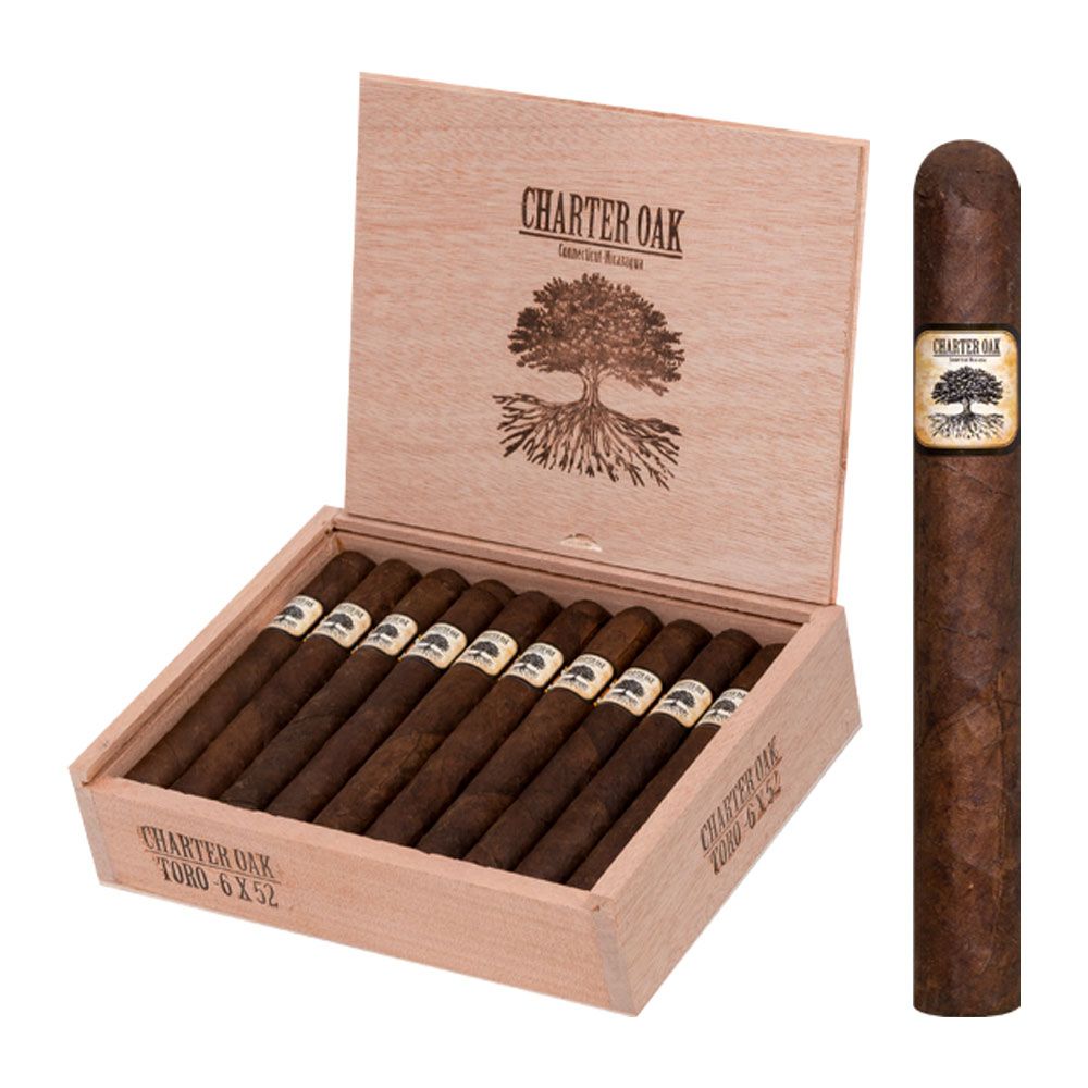 Charter Oak Connecticut Broadleaf Maduro Toro - Box of 20
