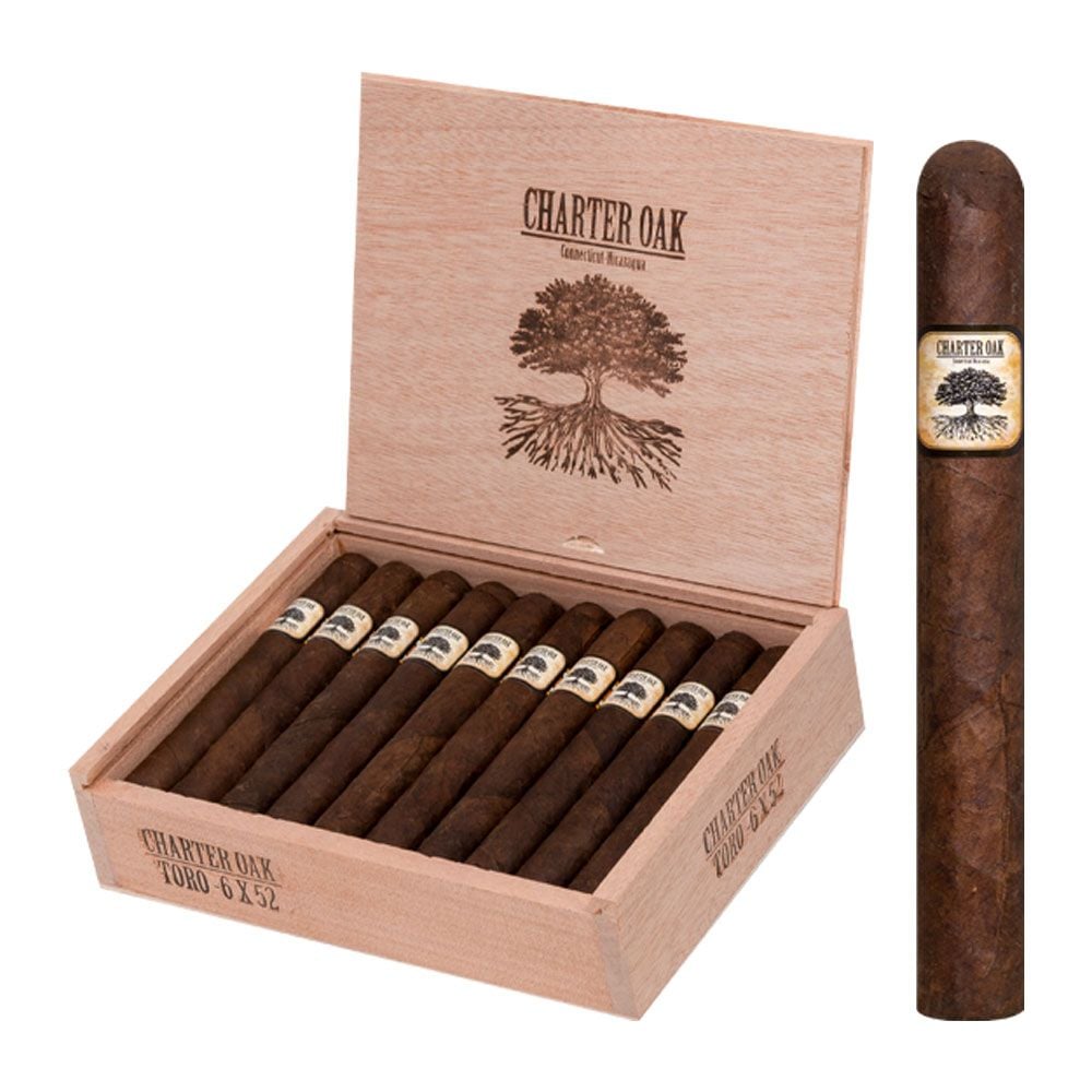 Charter Oak Connecticut Broadleaf Maduro Toro - Pack of 5