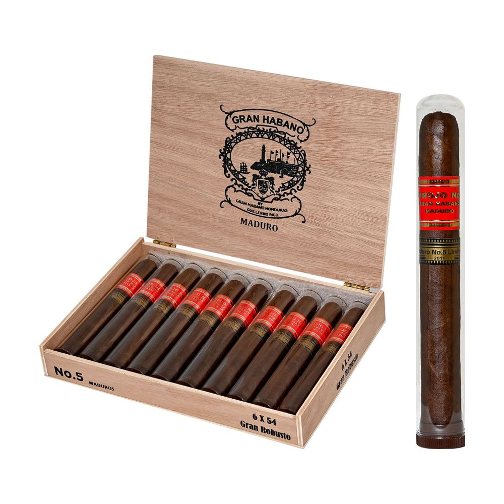 Gran Habano #5 Corojo Maduro Gran Robusto Tube - Box of 10