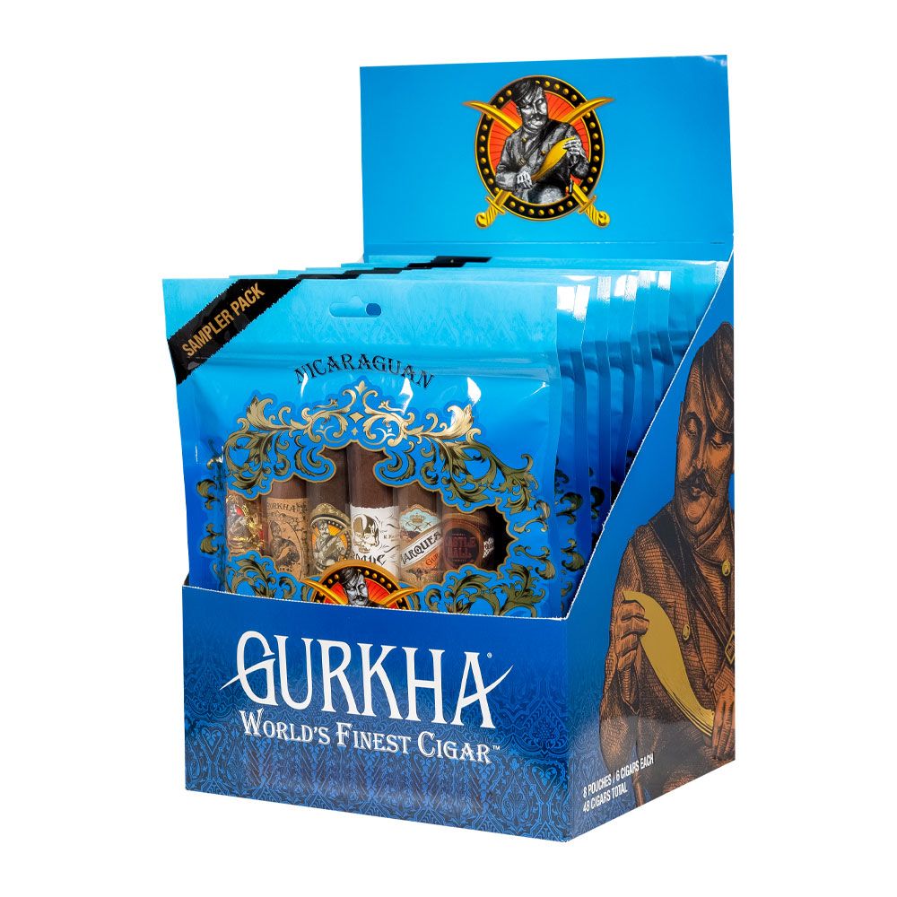 Gurkha Nicaraguan Fresh Pack Toro Sampler Blue Edition - Bag of 6