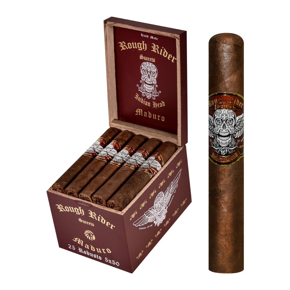 Indian Head Rough Rider Sweets Maduro Robusto - Box of 25