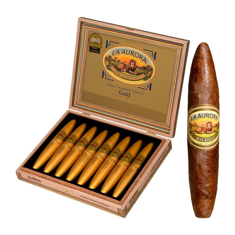 La Aurora Preferidos Gold Corojo No. 2 Tubes - Box of 8