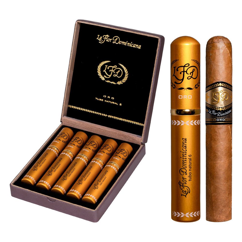 La Flor Dominicana Oro Tubo No. 6 5 - Box of 5