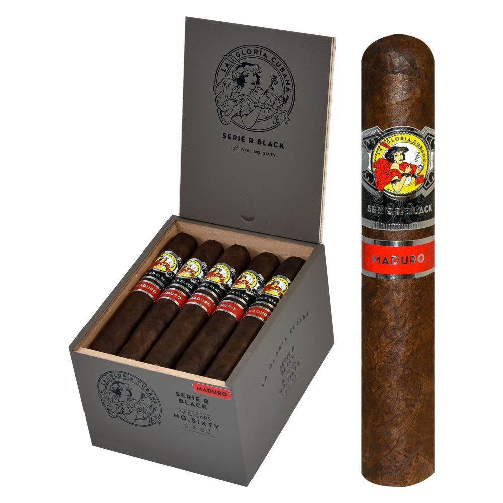 La Gloria Cubana Serie R Black Maduro No 60 Gigante - Box of 18