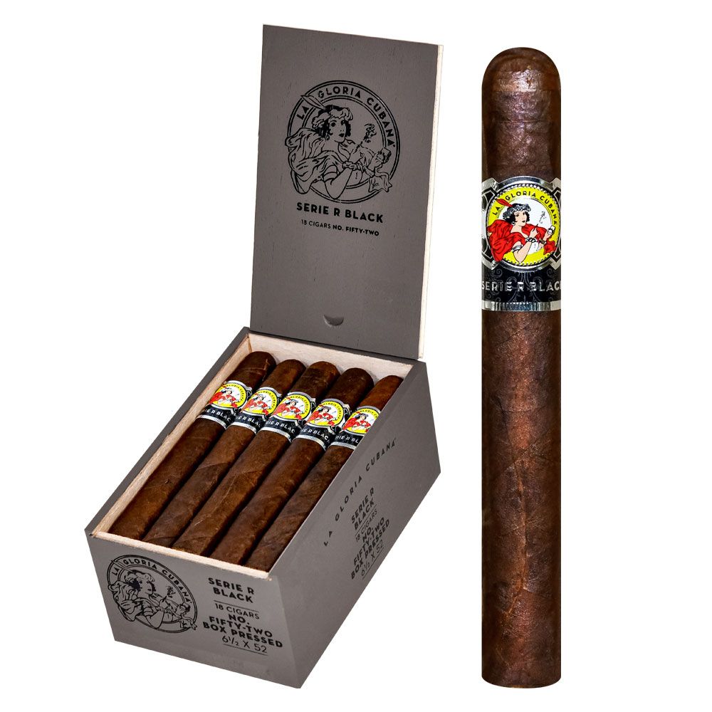 La Gloria Cubana Serie R Black No 52 Box Pressed - Toro - Box of 18