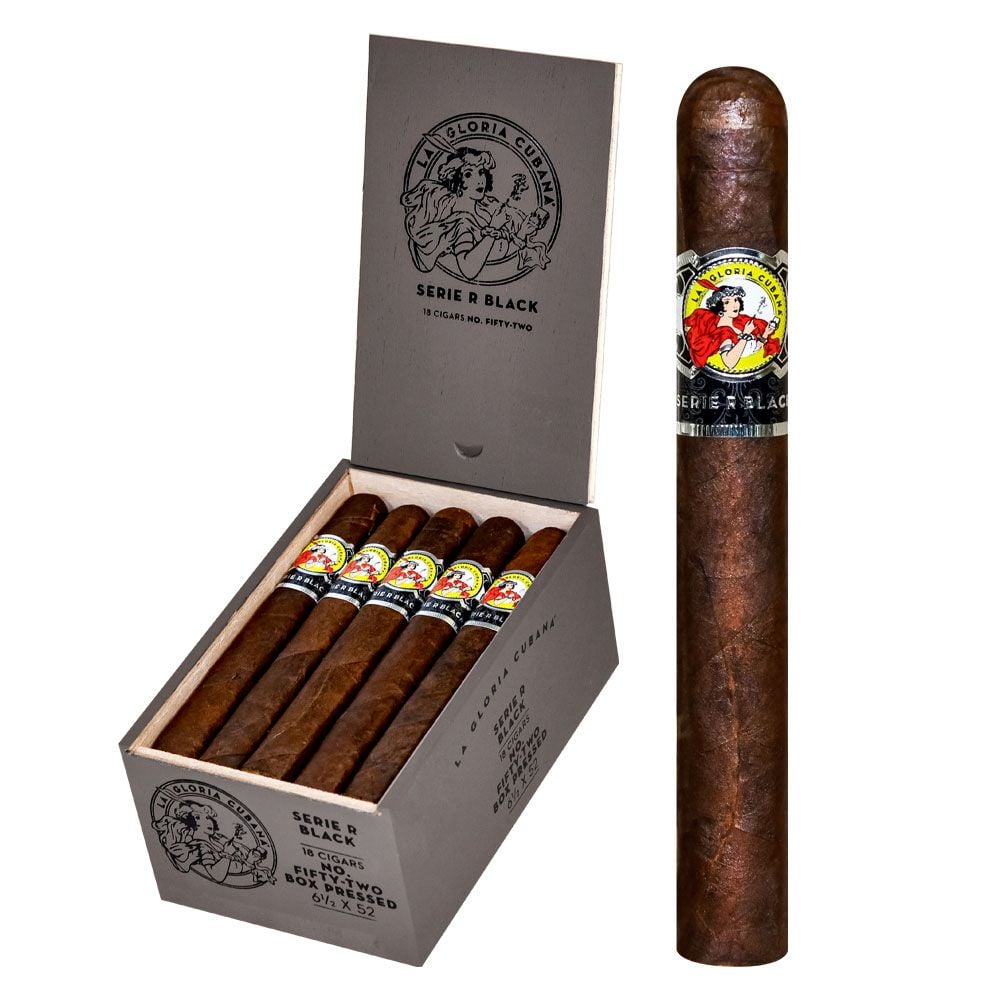 La Gloria Cubana Serie R Black No 52 Box Pressed - Toro - Pack of 5