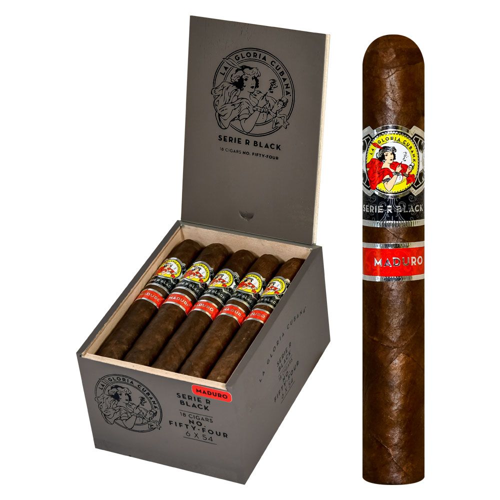 La Gloria Cubana Serie R Black Maduro No 54 Toro - Box of 18