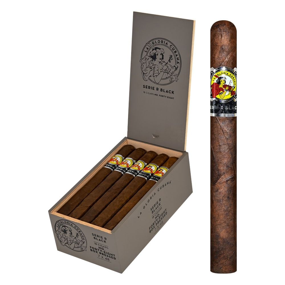 La Gloria Cubana Serie R Black No 48 Box Pressed - Churchill - Single of 1