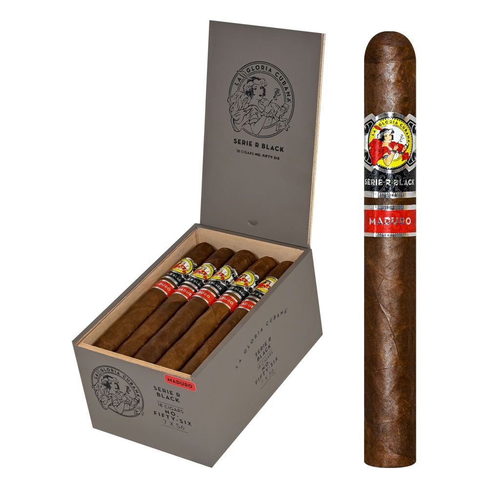 La Gloria Cubana Serie R Black Maduro No 56 - Churchill - Pack of 5