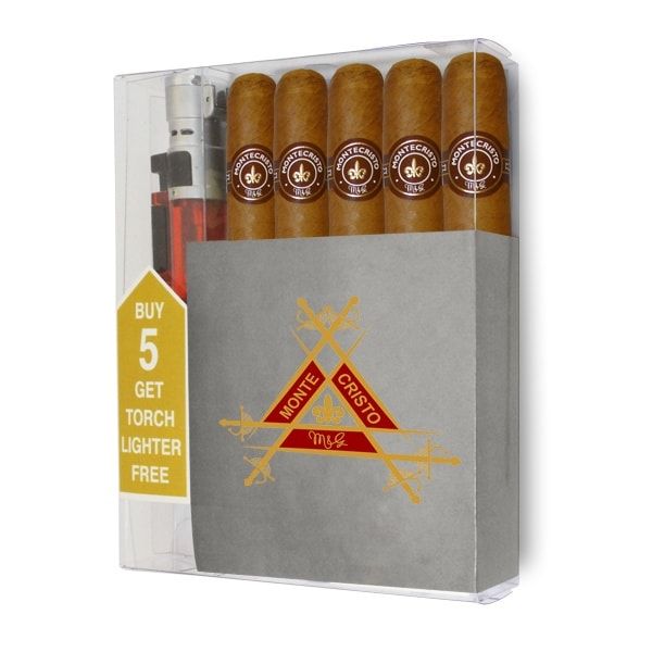 Montecristo Robusto Cigar Collection With Lighter - Box of 5