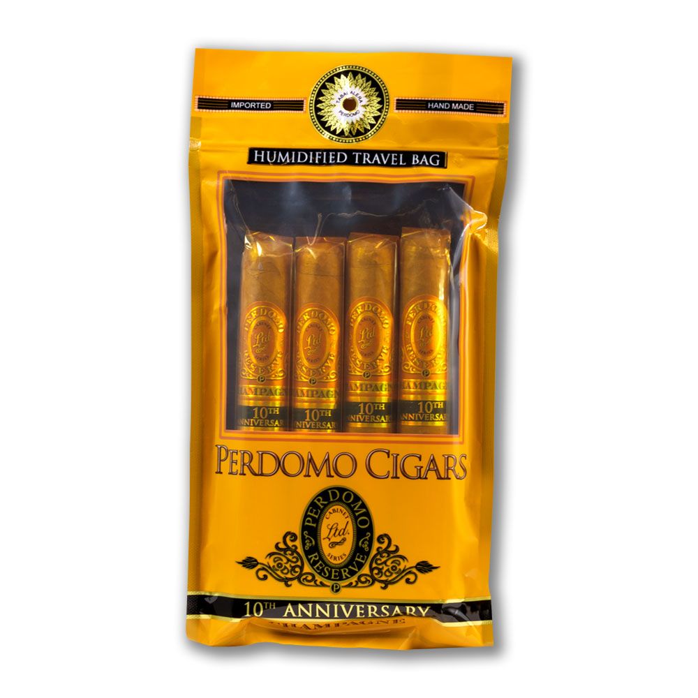 Perdomo Humidified Bag 10th Anniversary Champagne - Pack of 4
