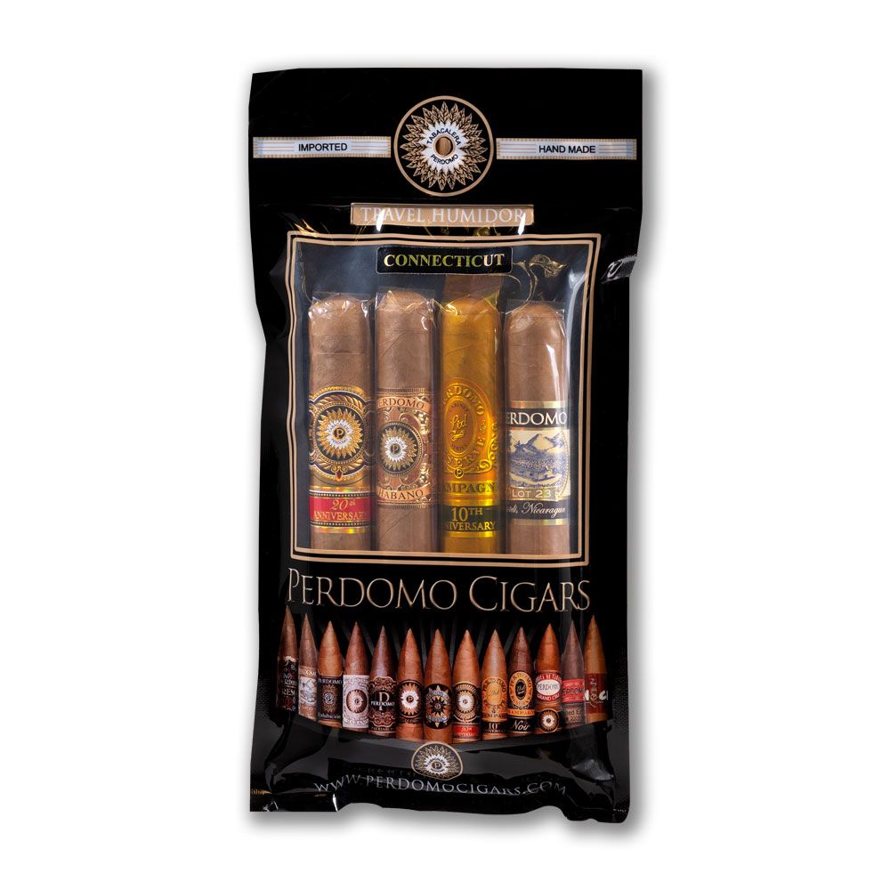 Perdomo Humidified Bag Assorted Connecticut - Pack of 4
