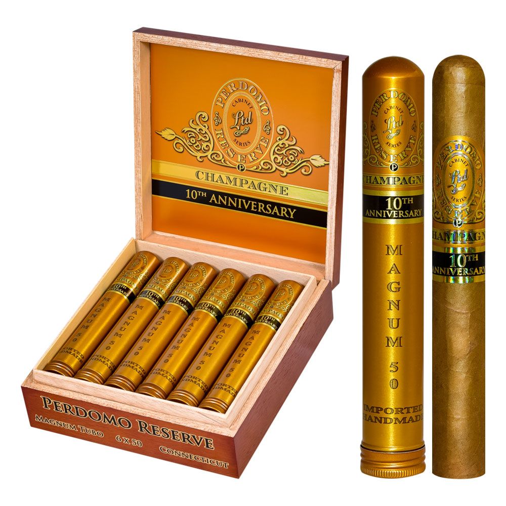 Perdomo 10th Anniv Champagne Magnum Tubo - Box of 12