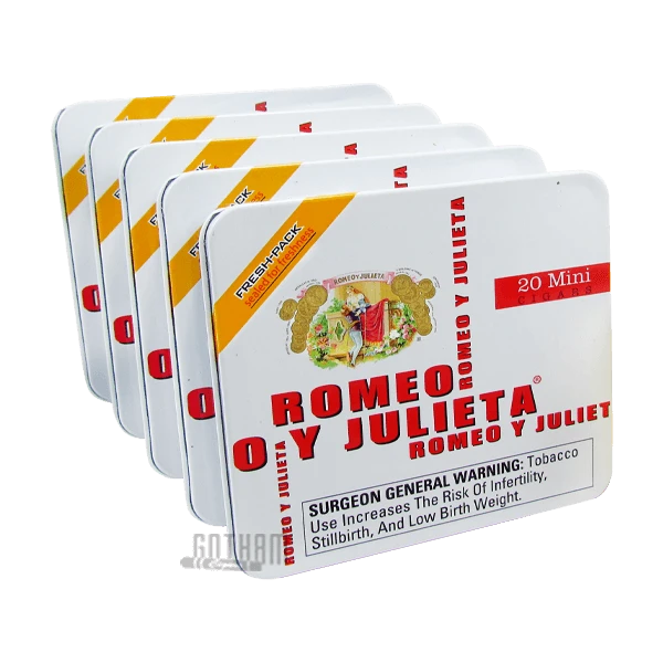 Romeo y Julieta 1875 Mini White - 5 Tins of 20, photo 87