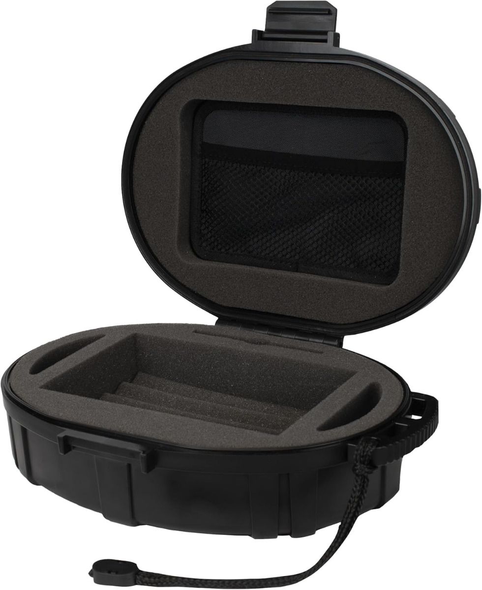 Lotus 10 Cigar Oval Travel Humidor - Black