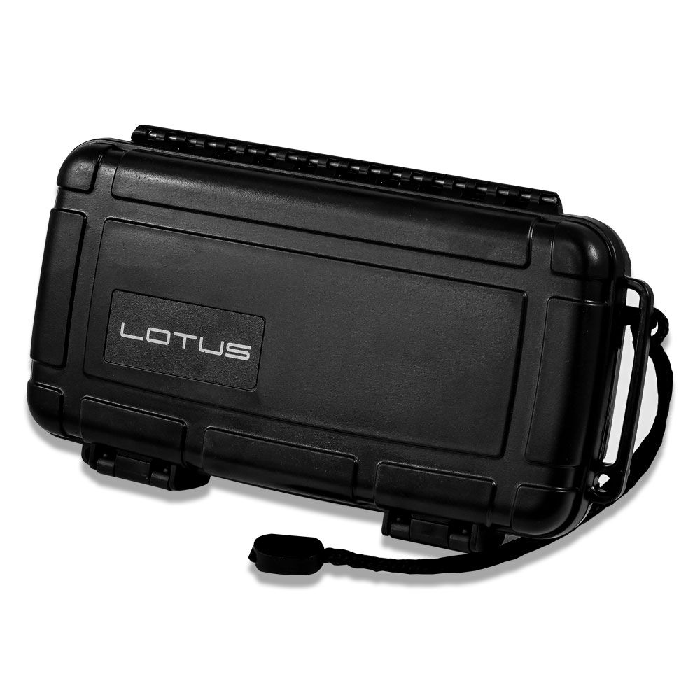 Lotus 5 Cigar Travel Humidor - Black
