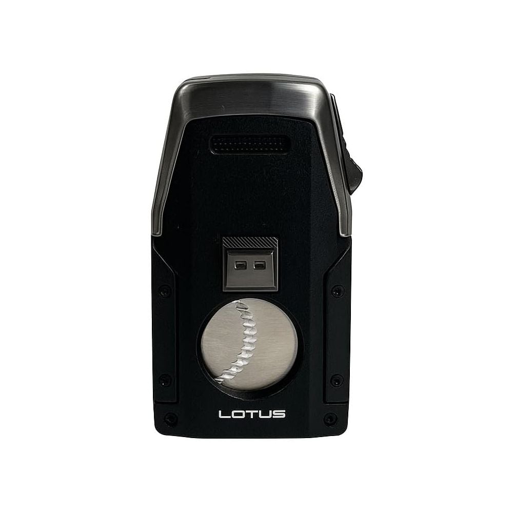 Lotus Starship Double Torch Lighter with Cutter - Chrome