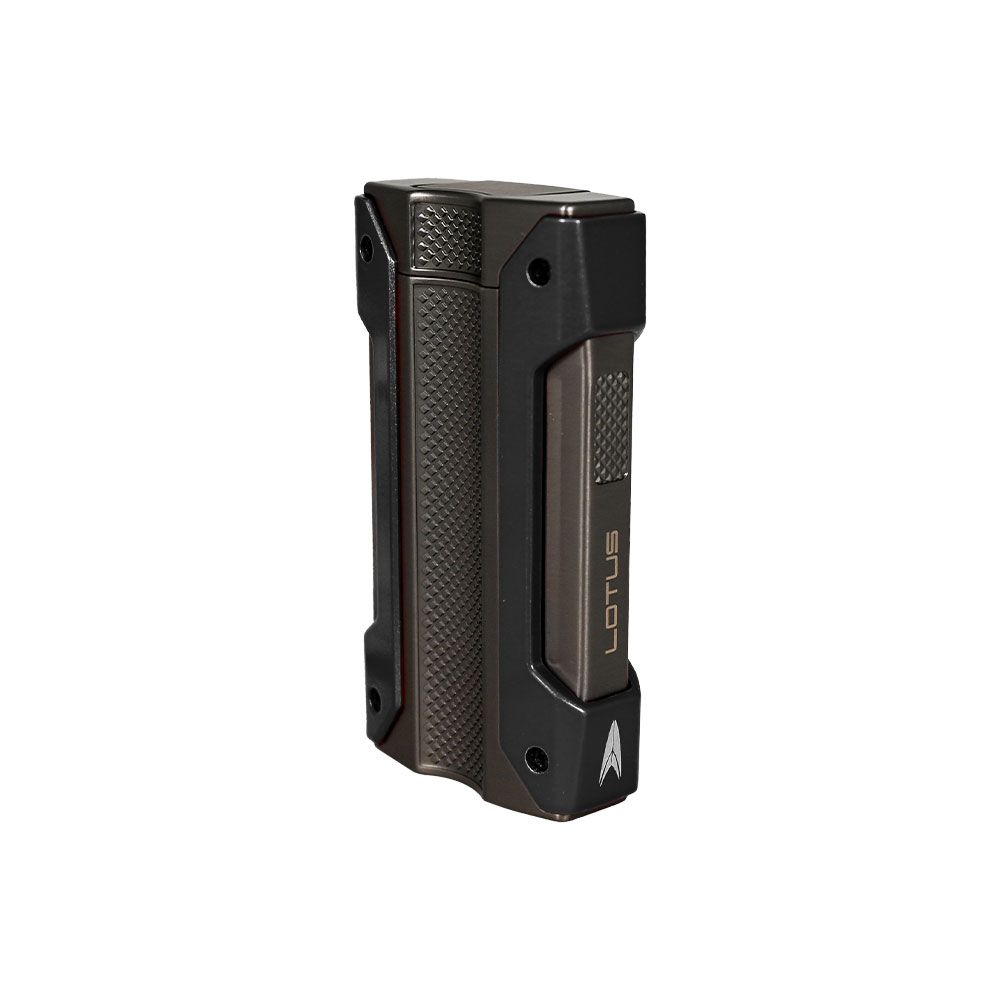 Lotus Tank Single Torch Lighter with Punch - Gunmetal And Black