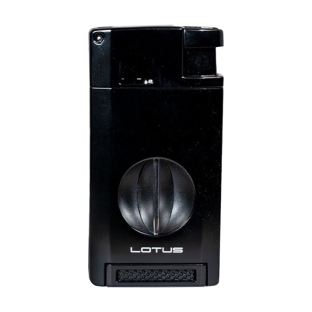Lotus Excalibur Double Torch Lighter with Cutters - Black