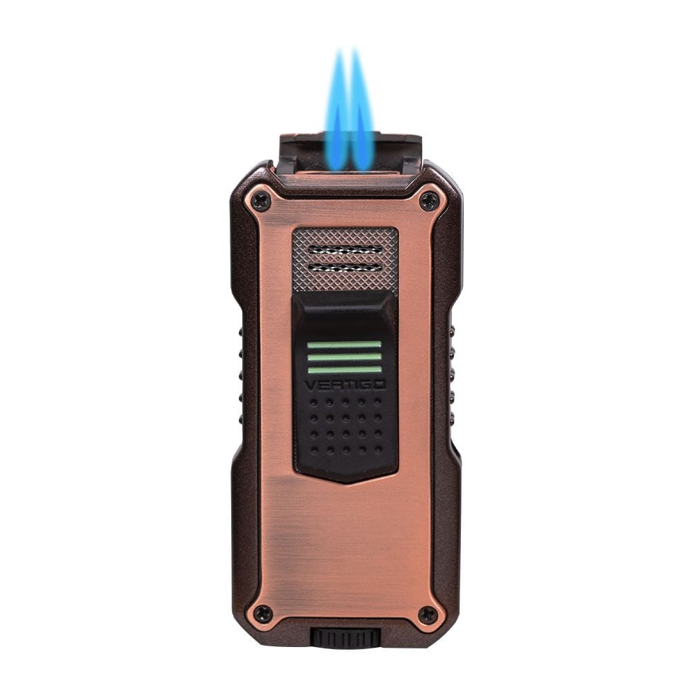 Vertigo Nighthawk Double Torch Lighter with Punch - Gunmetal