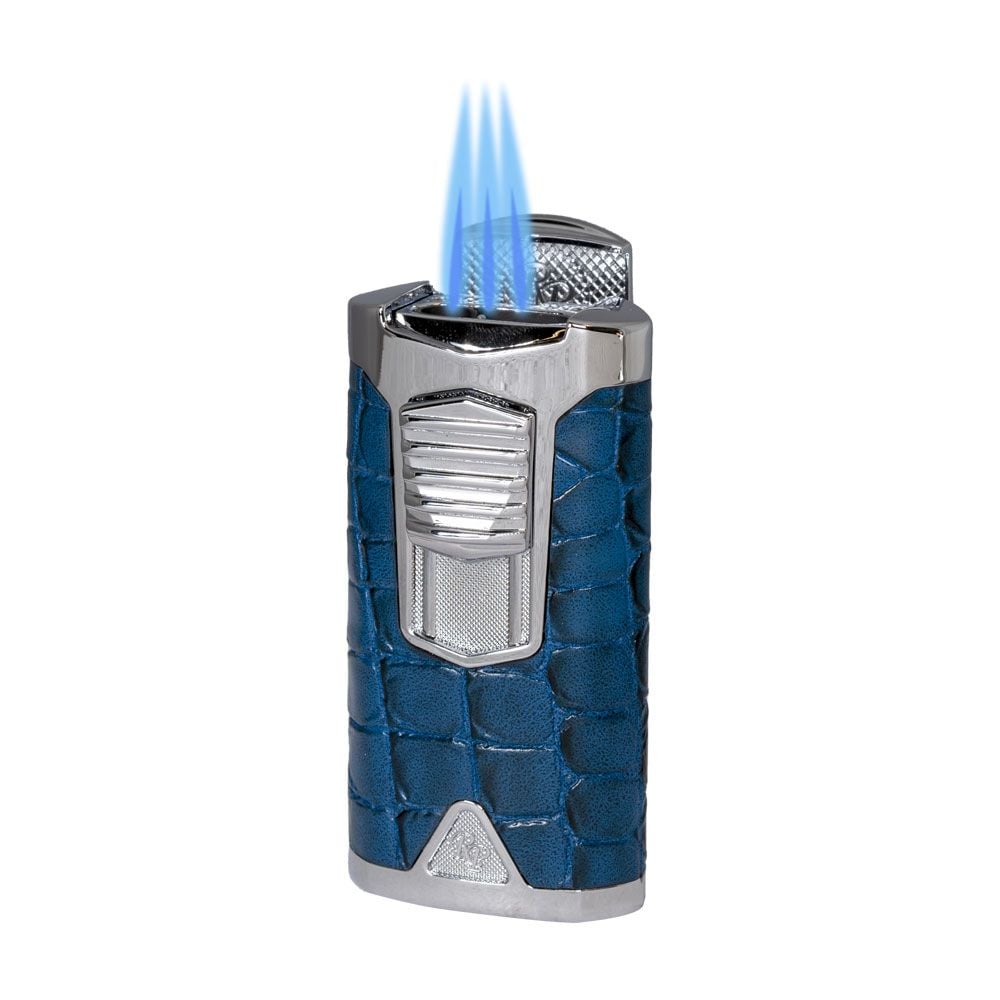 Rocky Patel Lighter Statesman Triple Torch - Gold And Purple