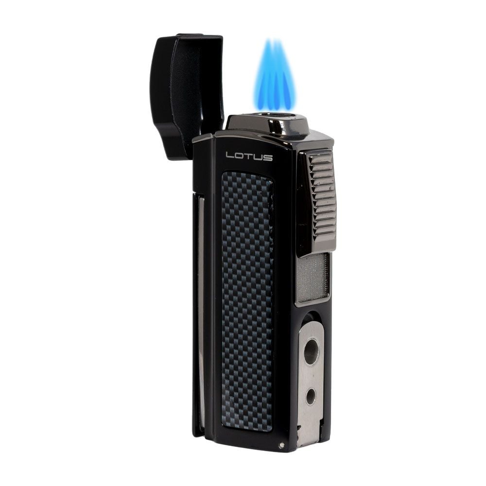 Lotus Dominator Quad Torch Table Lighter - Nickel