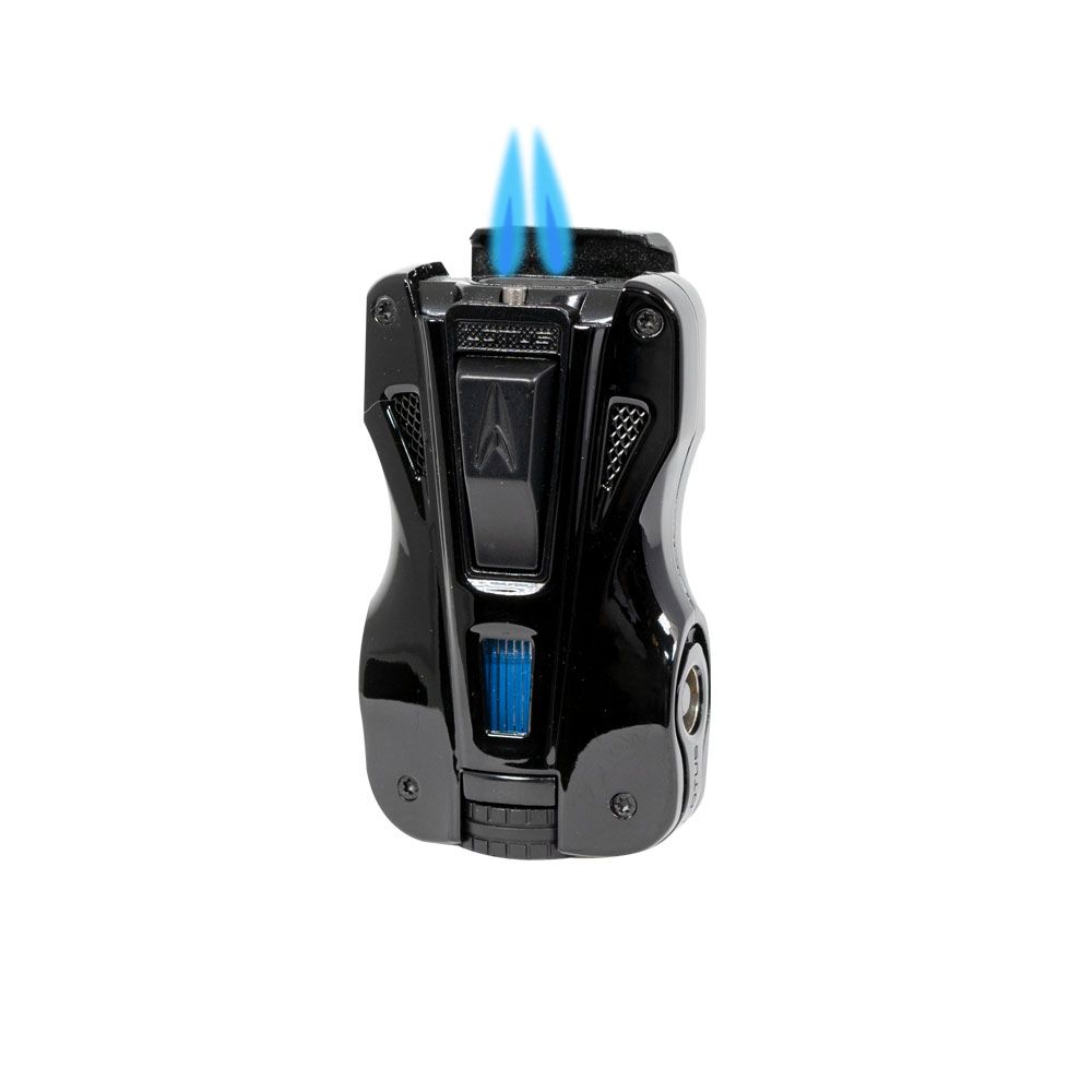 Lotus GT Twin Pinpoint Torch Lighter - Black