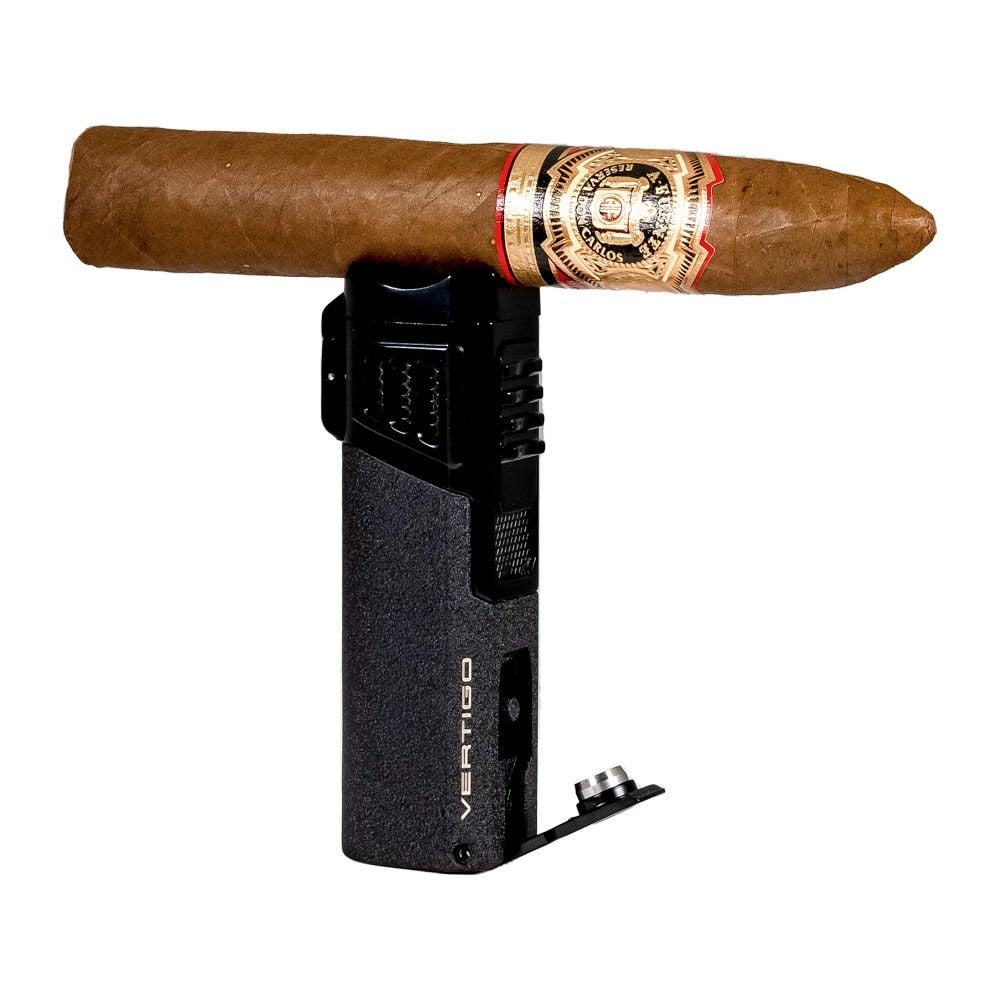 Vertigo Crown Quad Torch Lighter with Cutter - Gunmetal
