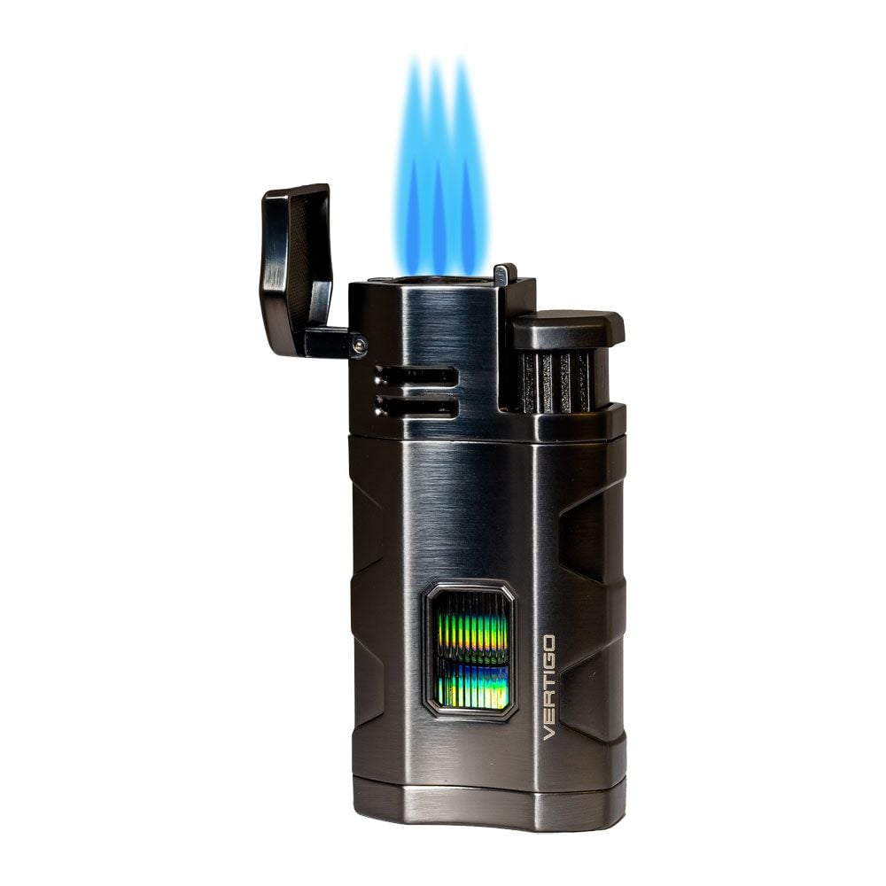 Vertigo Envoy Triple Torch Lighter - Silver