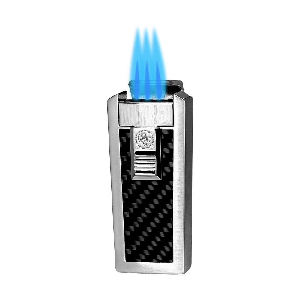 Rocky Patel Lighter CFO Triple Torch - Silver And Black