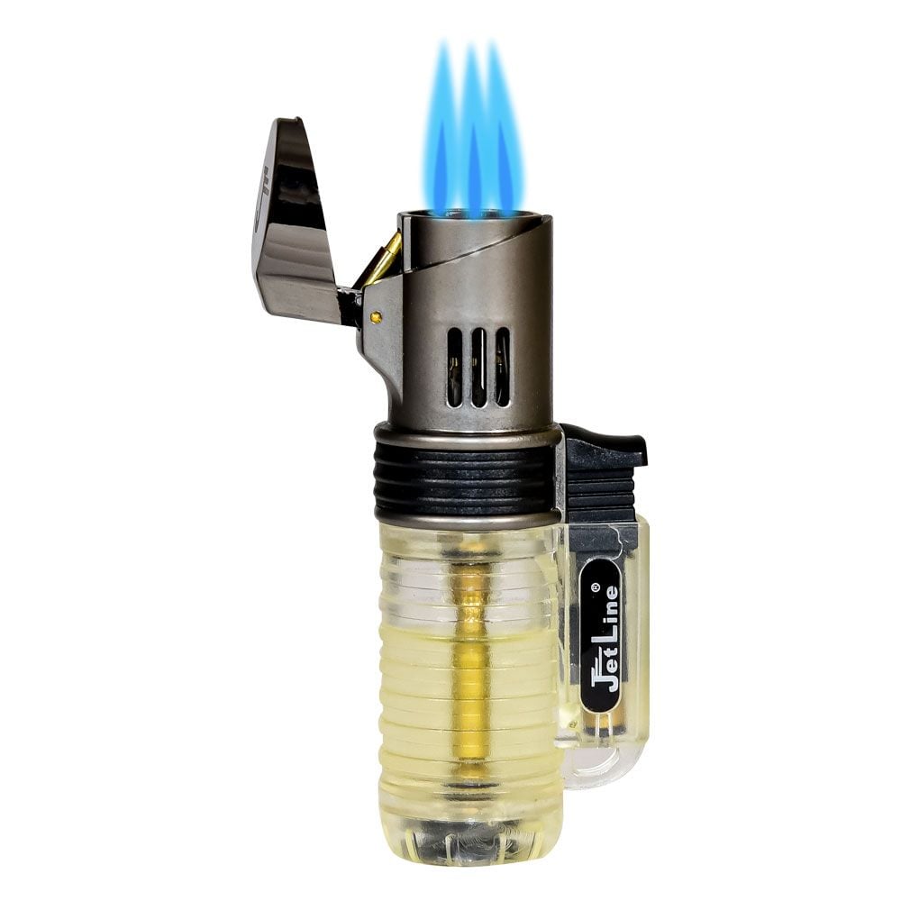 Jetline Triple Pocket Torch Lighter - Clear