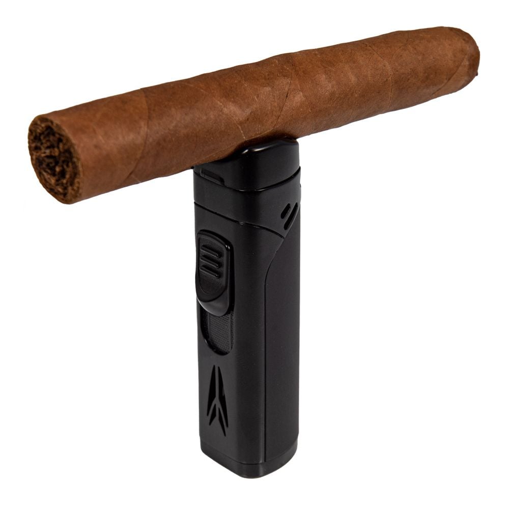 Lotus Monarch Quad Torch Lighter with Cutter - Gunmetal