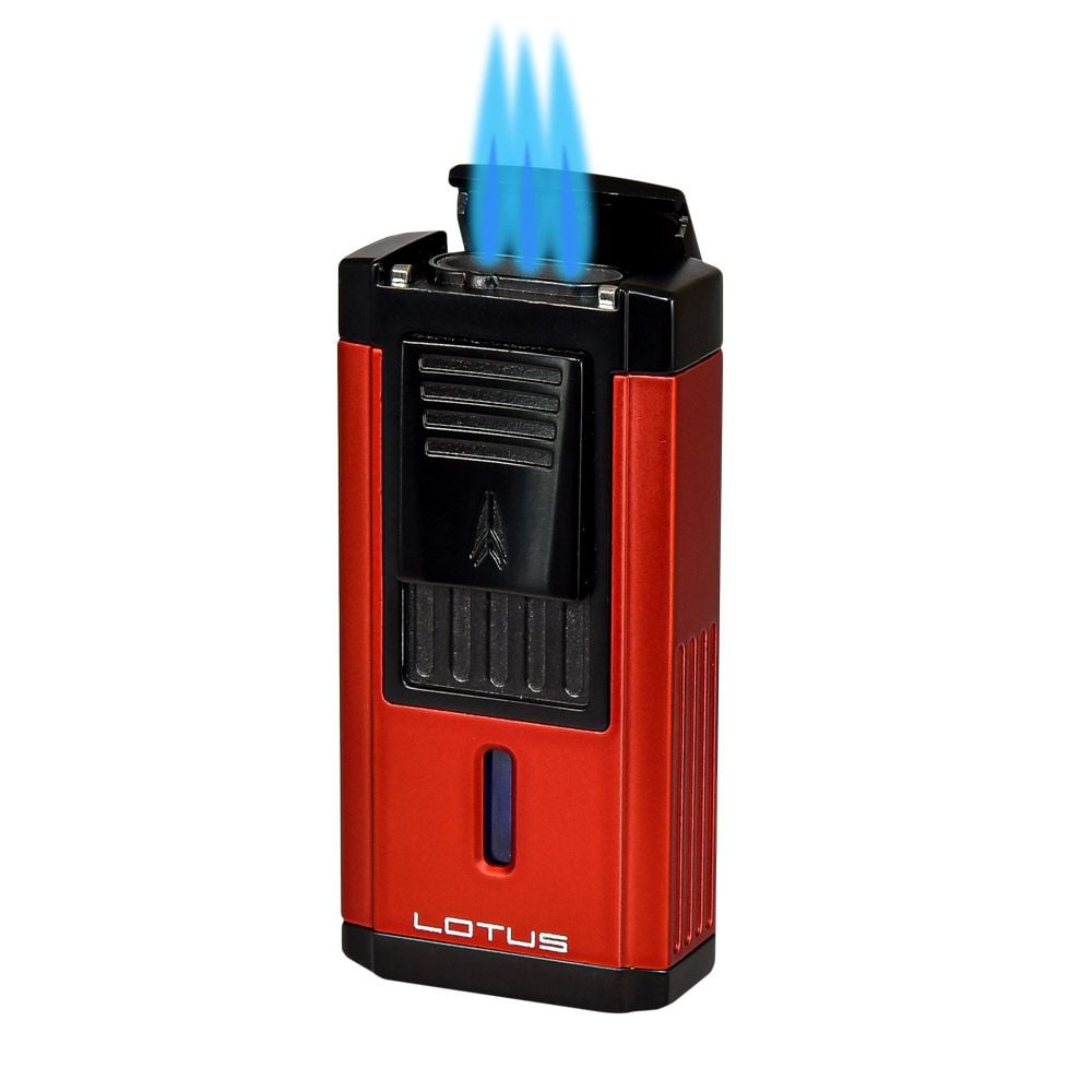 Lotus Duke Triple Torch Lighter with Cutter - Gunmetal