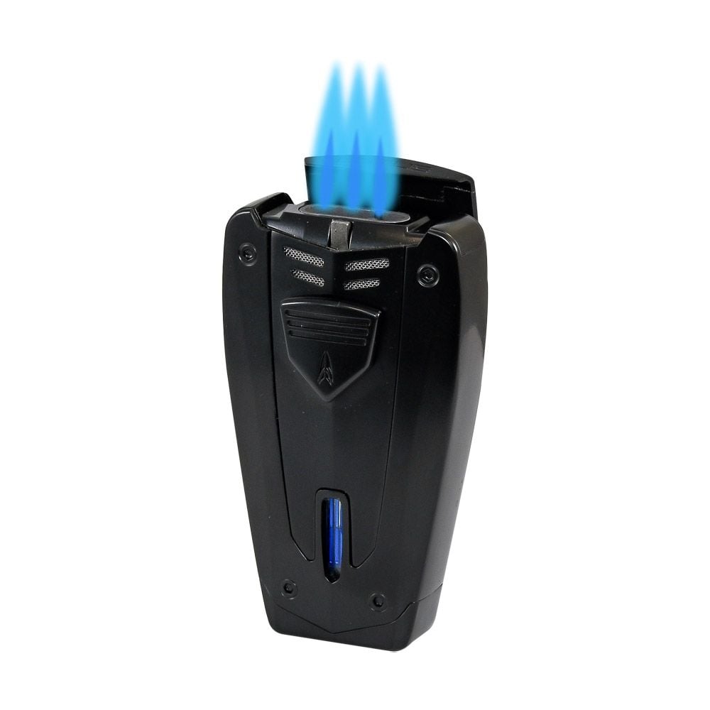 Lotus Fusion Triple Torch Lighter with Punch - Gunmetal