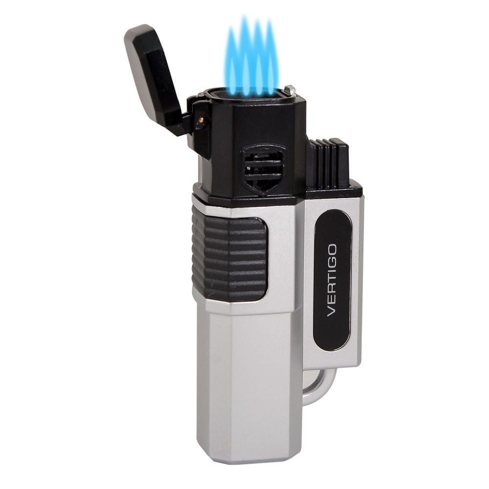 Vertigo Hornet Quad Torch Lighter - Silver