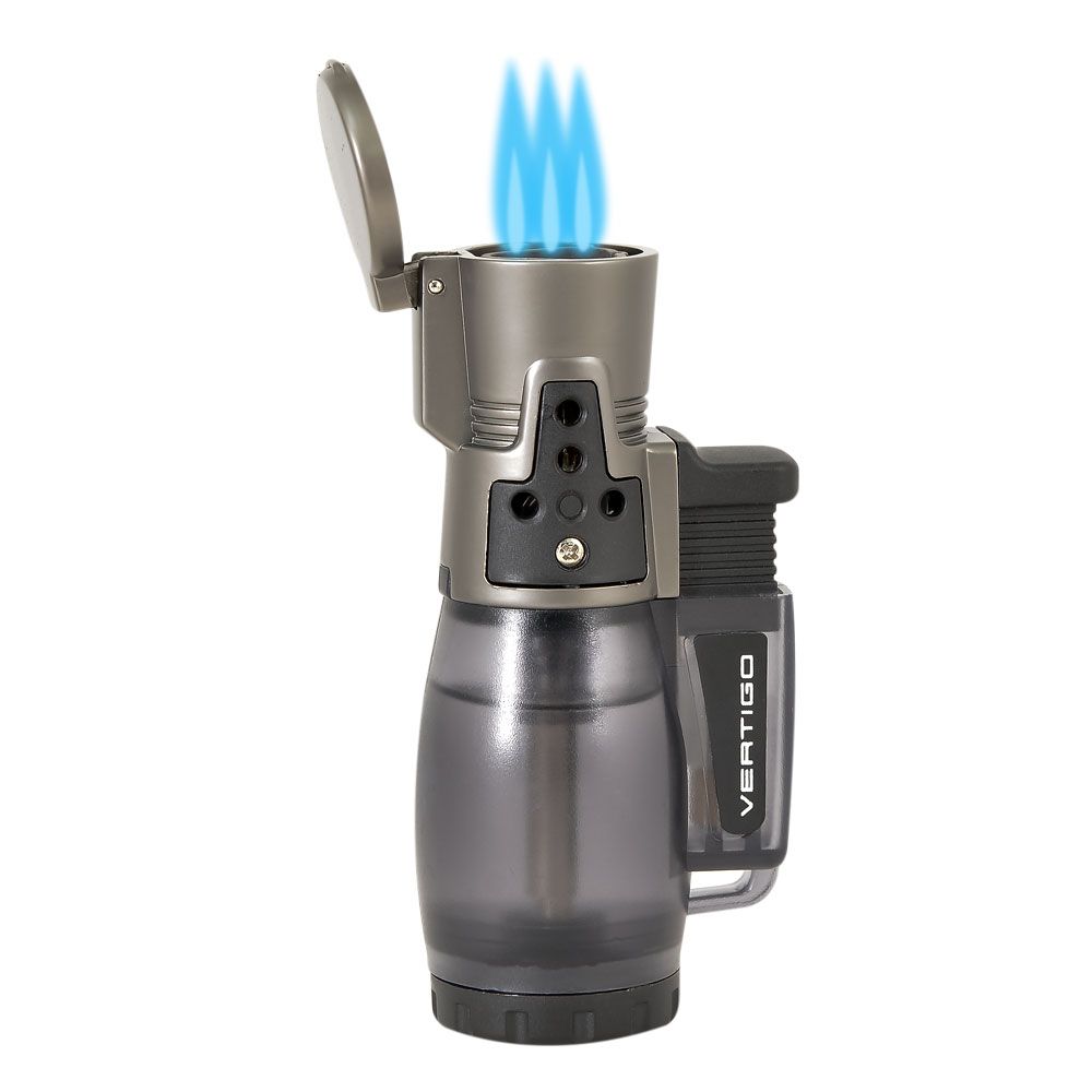 Vertigo Cyclone 2 Triple Torch Lighter Charcoal - Single of 1