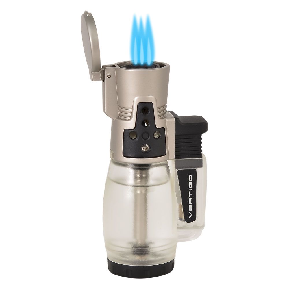 Vertigo Cyclone 2 Triple Torch Lighter Clear - Single of 1