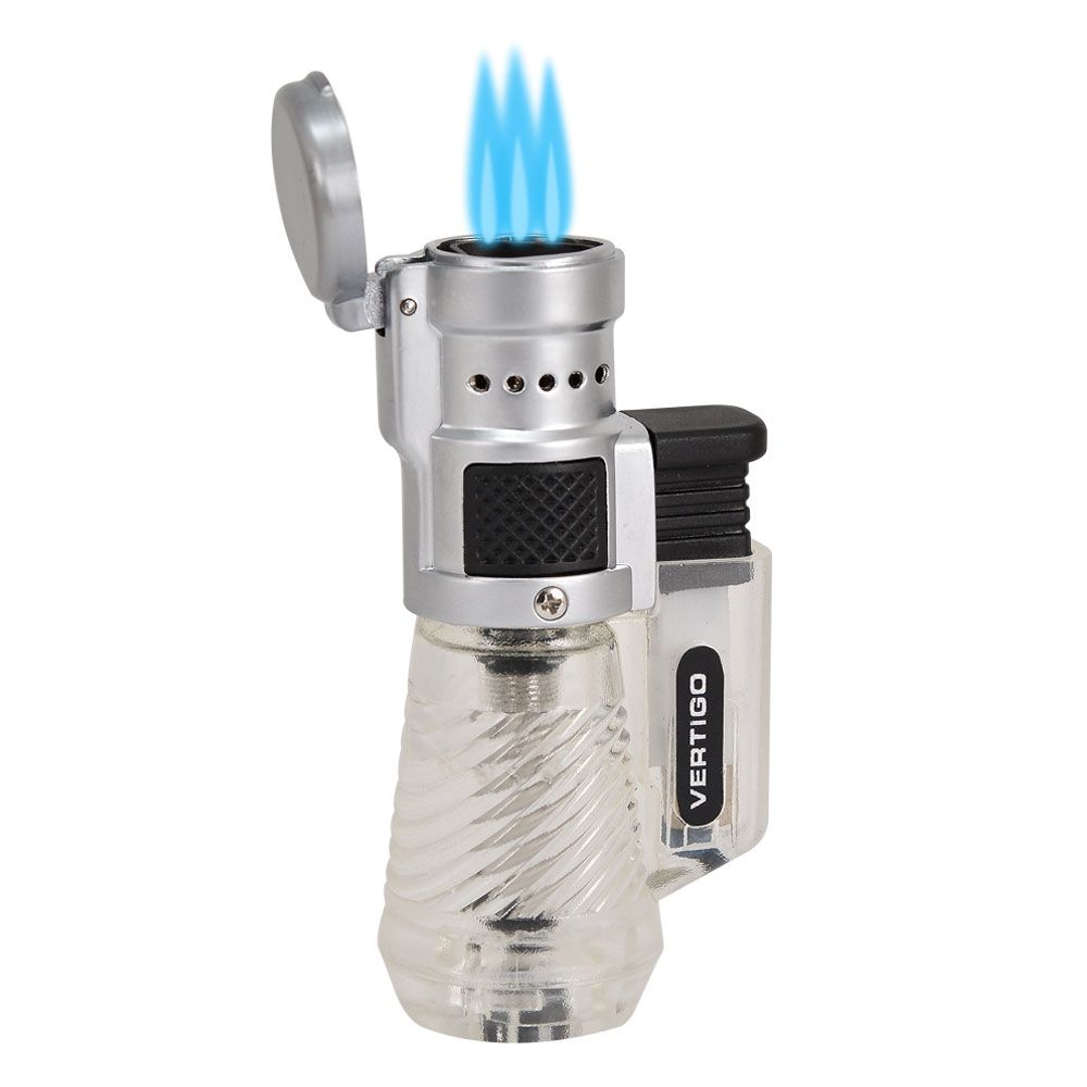 Vertigo Cyclone Triple Torch Lighter Clear - Single of 1
