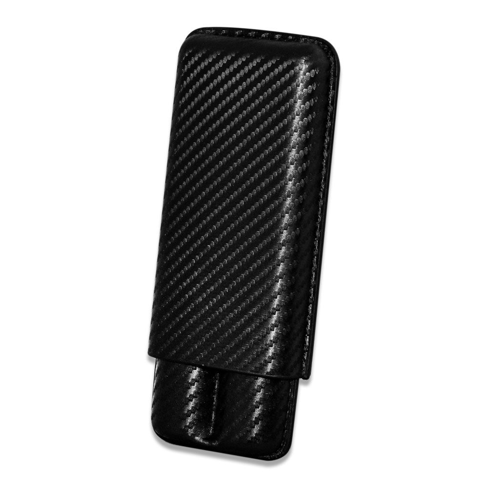 Lotus 70 Ring 2 Finger Carbon Fiber Cigar Case and Cigar Cutter - Single of 1