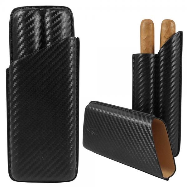 Lotus 62 Ring 2 Finger Carbon Fiber Cigar Case - Single of 1