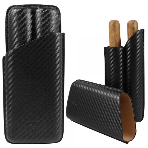 Lotus 70 Ring Carbon Fiber 2 Finger Cigar Case - Single of 1