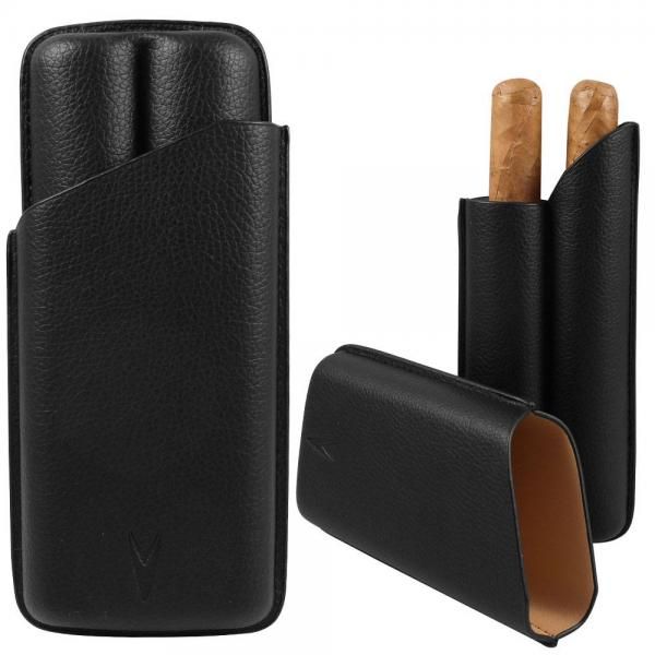 Lotus 70 Ring 2 Finger Cigar Case Black - Single of 1