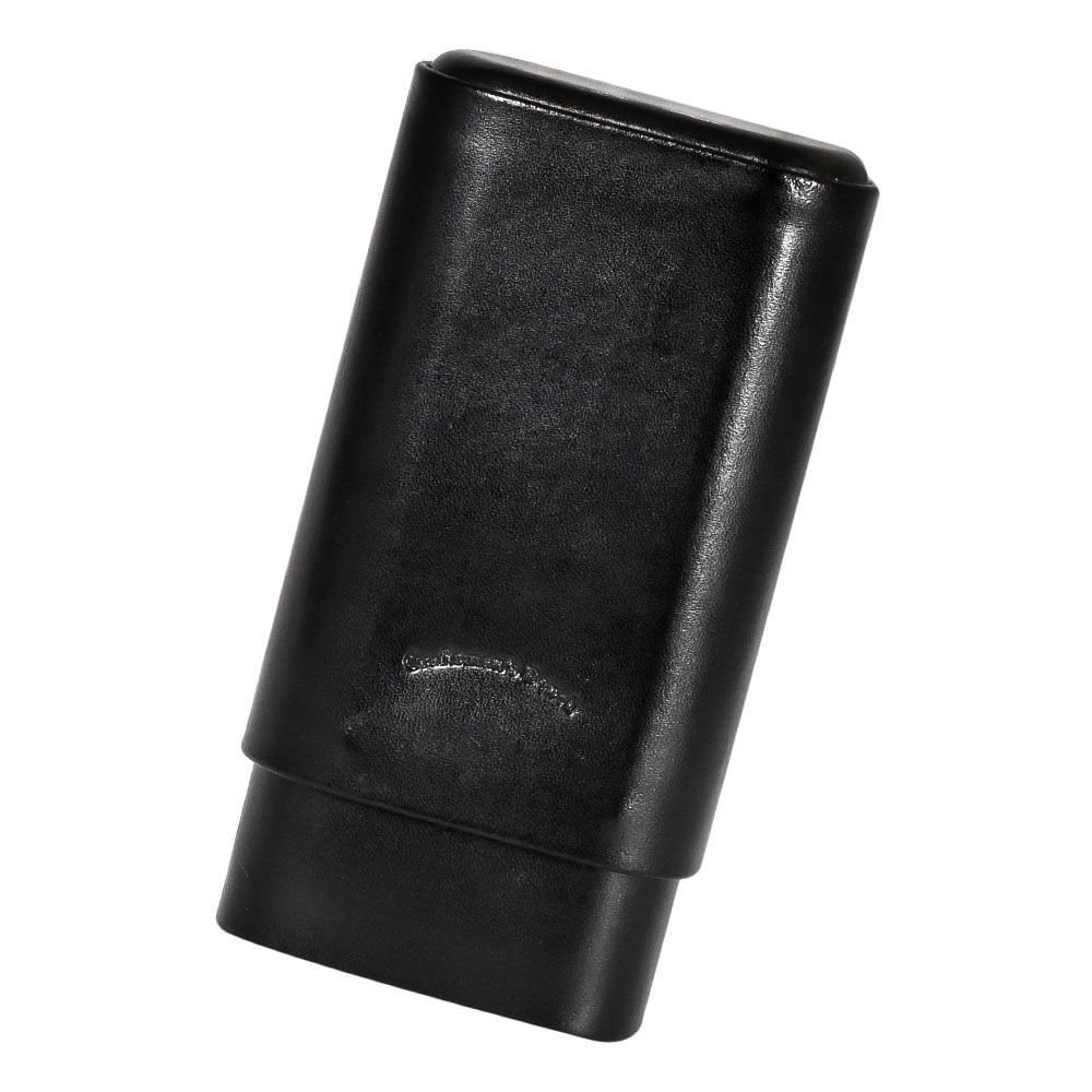 Craftsman's Bench Leather Cigar Case Robusto 54 - Silver And Tan