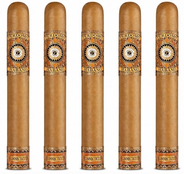 Perdomo Habano Bourbon Barrel Aged Connecticut Churchill 5-Pack