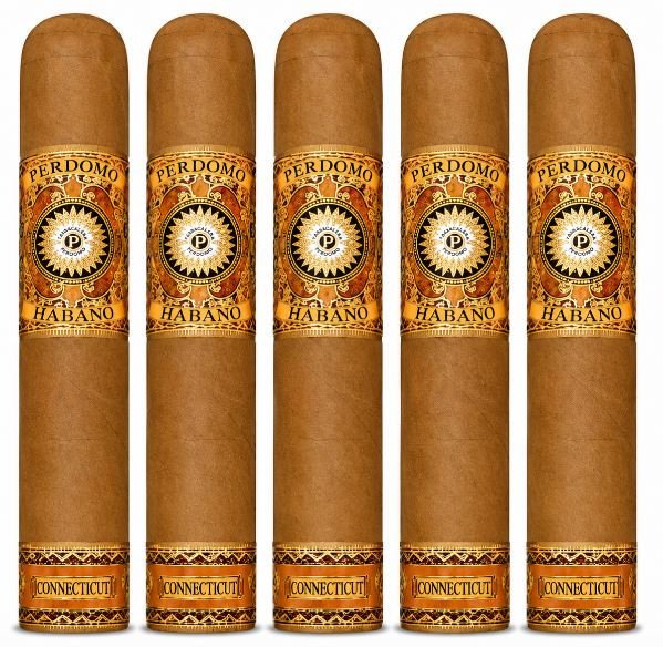 Perdomo Habano Bourbon Barrel Aged Connecticut Epicure 5-Pack