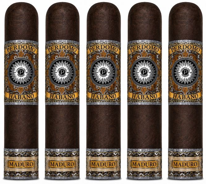 Perdomo Habano Bourbon Barrel Aged Maduro Robusto 5-Pack