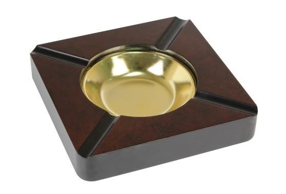 Cigar Ashtray Burl Wood Finish
