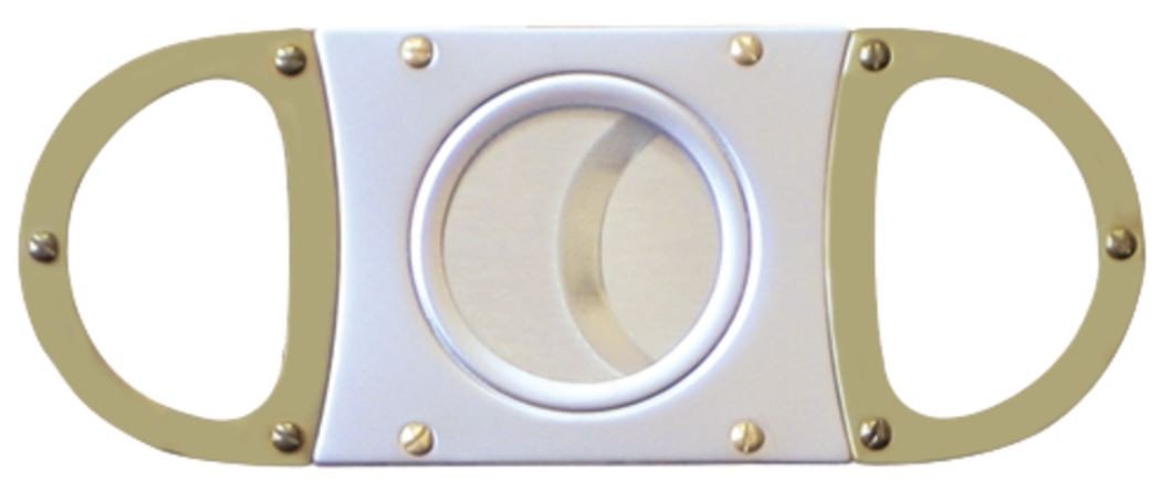 Guillotine Cigar Cutter Brass Silver