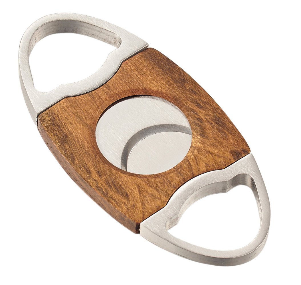 Perfecto Wood and Stainless Steel Double Guillotine Cigar Cutter