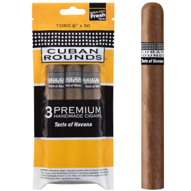 Cuban Rounds Natural Toro Fresh 3 Pack